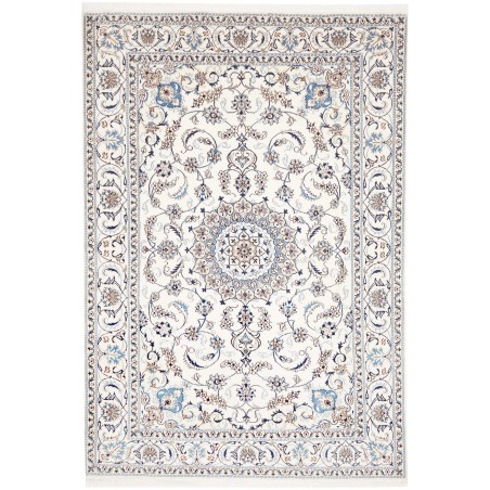 Tappeto Nain Kashmar Persia bianco azzurro 192x287