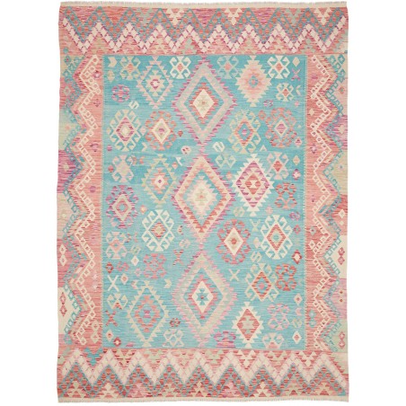 Tappeto Kilim Afghanistan beige blu 210x292