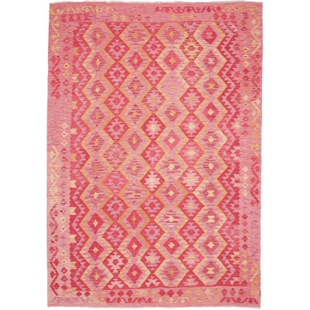 Tappeto Kilim Afghanistan arancione rosso 204x289