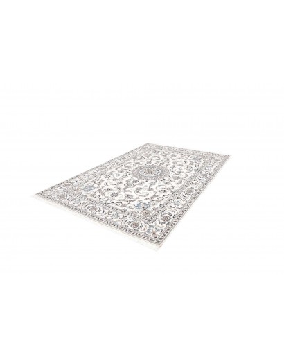 Tappeto Nain Kashmar Persia bianco azzurro 192x287