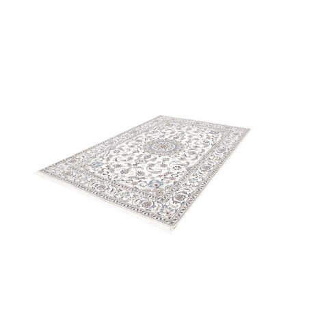 Tappeto Nain Kashmar Persia bianco azzurro 192x287