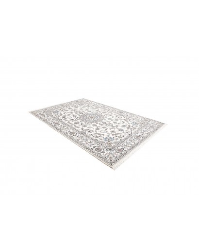 Tappeto Nain Kashmar Persia bianco azzurro 192x287