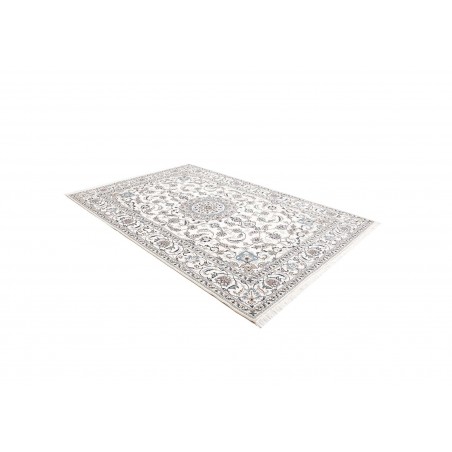 Tappeto Nain Kashmar Persia bianco azzurro 192x287