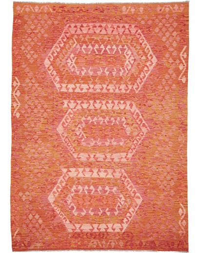 Tappeto Kilim Afghanistan rosso 205x289