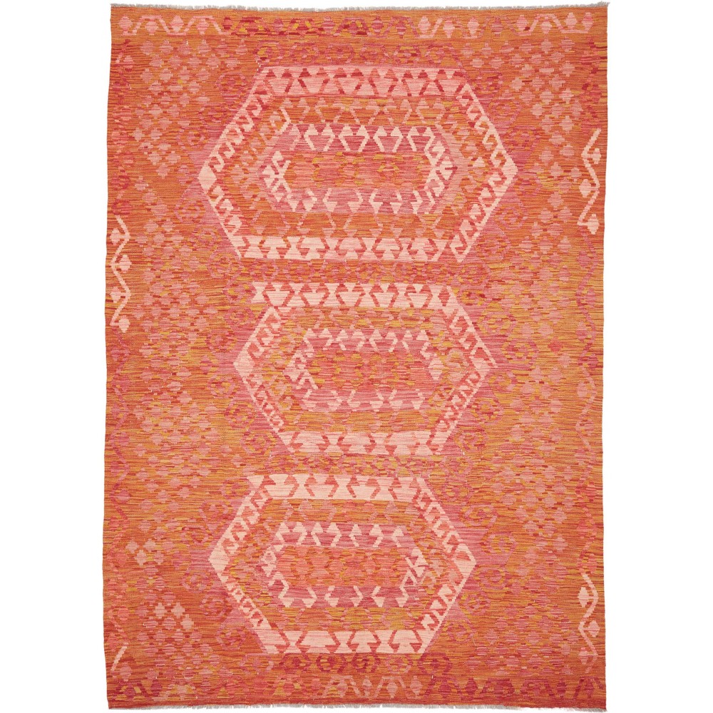 Tappeto Kilim Afghanistan rosso 205x289