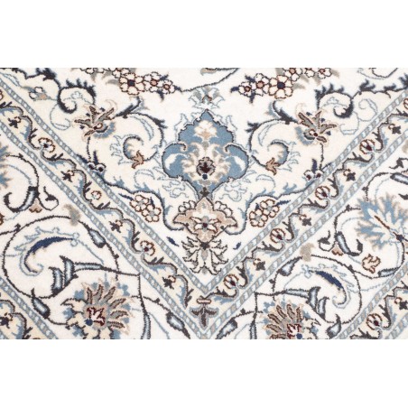 Tappeto Nain Kashmar Persia bianco azzurro 192x287