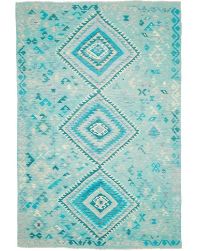 Tappeto Kilim Afghanistan blu 203x306