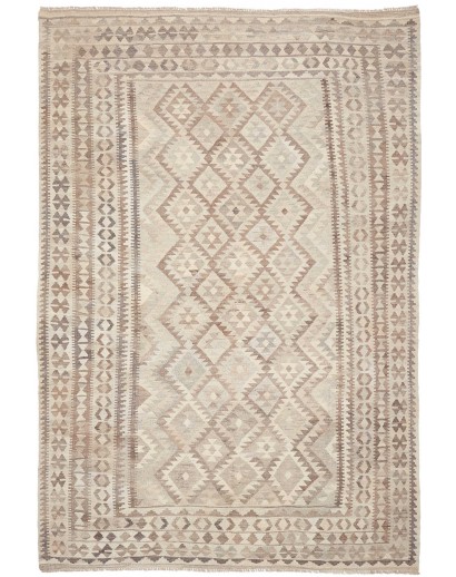 Tappeto Kilim Afghanistan beige azzurro 198x291