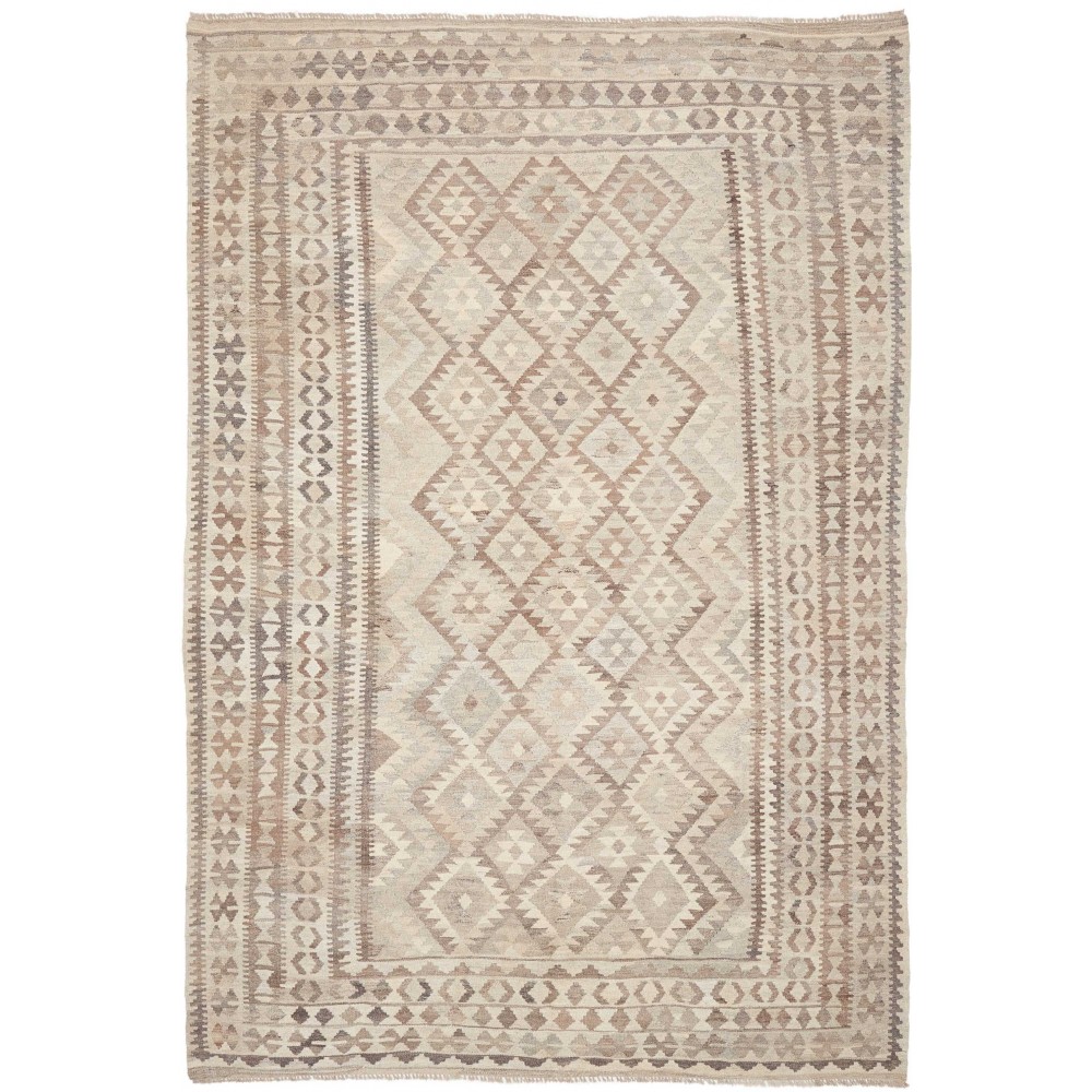 Tappeto Kilim Afghanistan beige azzurro 198x291