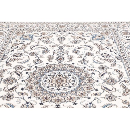 Tappeto Nain Kashmar Persia bianco azzurro 192x287