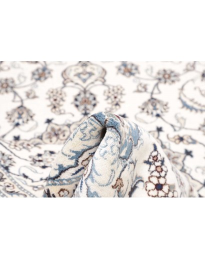 Tappeto Nain Kashmar Persia bianco azzurro 192x287