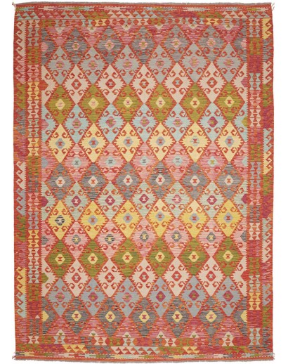 Tappeto Kilim Afghanistan rosso 248x345
