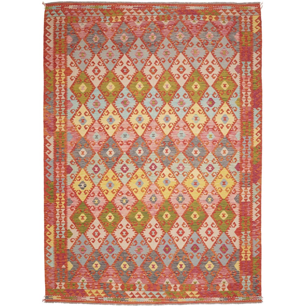 Tappeto Kilim Afghanistan rosso 248x345