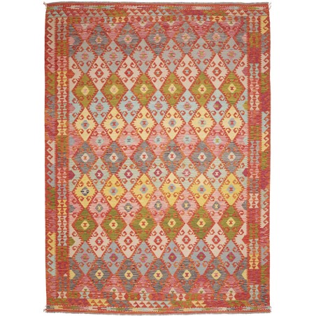 Tappeto Kilim Afghanistan rosso 248x345