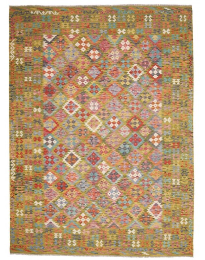Tappeto Kilim Afghanistan marrone bianco 249x338