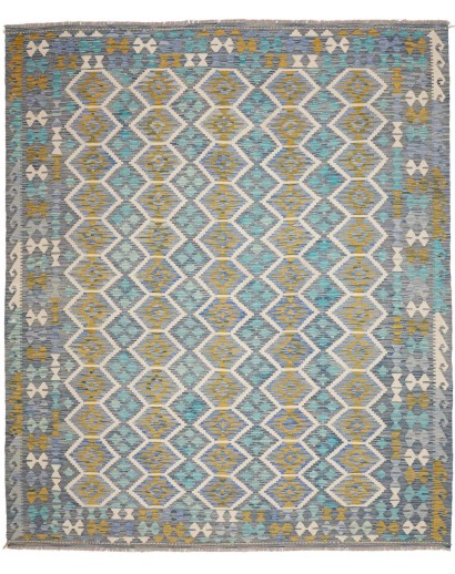 Tappeto Kilim Afghanistan grigio azzurro 250x299