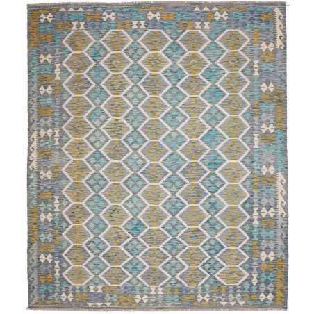 Tappeto Kilim Afghanistan grigio azzurro 250x299