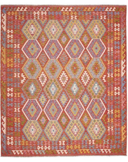 Tappeto Kilim Afghanistan marrone azzurro 250x298