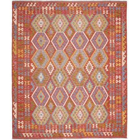 Tappeto Kilim Afghanistan marrone azzurro 250x298