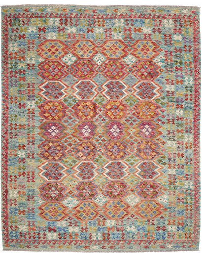 Tappeto Kilim Afghanistan marrone azzurro 251x304