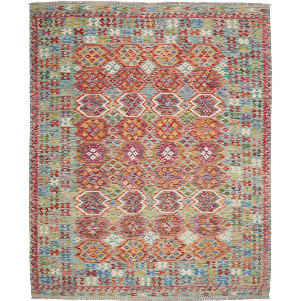 Tappeto Kilim Afghanistan marrone azzurro 251x304