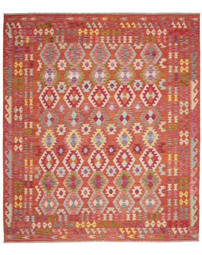 Tappeto Kilim Afghanistan rosso beige 255x293