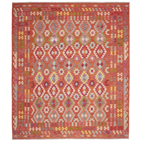 Tappeto Kilim Afghanistan rosso beige 255x293