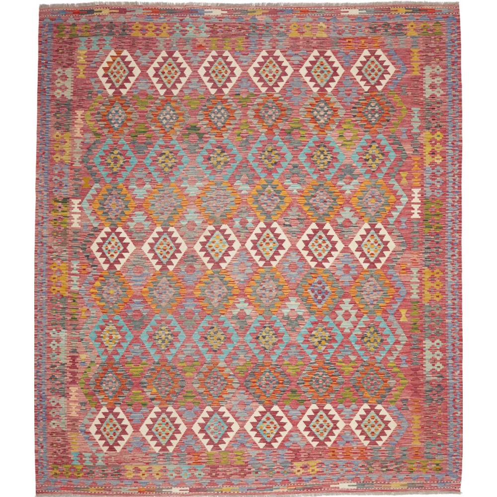 Tappeto Kilim Afghanistan marrone bianco 255x296