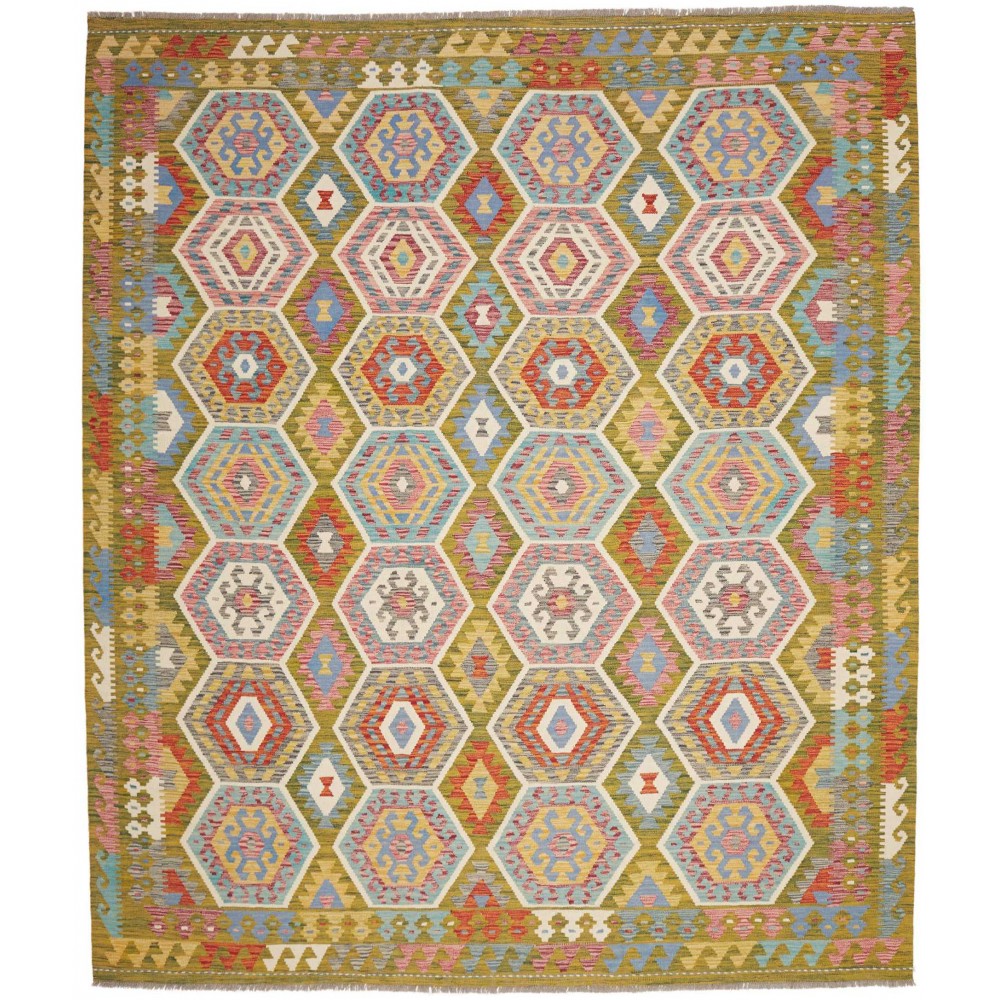 Tappeto Kilim Afghanistan marrone arancione 257x295