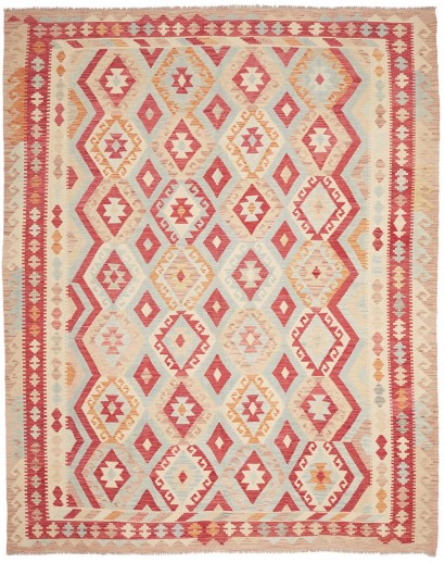Tappeto Kilim Afghanistan beige rosso 265x334