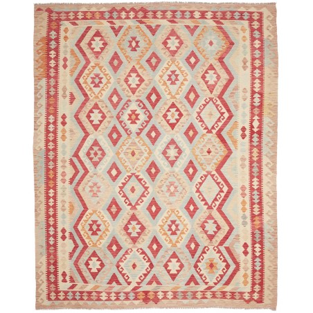 Tappeto Kilim Afghanistan beige rosso 265x334
