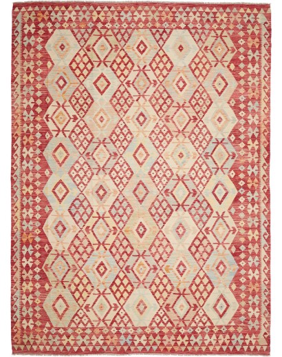 Tappeto Kilim Afghanistan marrone giallo 255x346