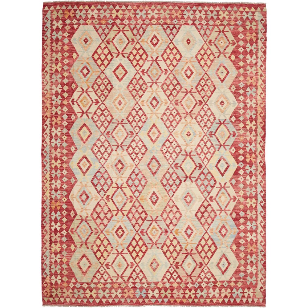 Tappeto Kilim Afghanistan marrone giallo 255x346