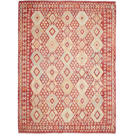 Tappeto Kilim Afghanistan marrone giallo 255x346