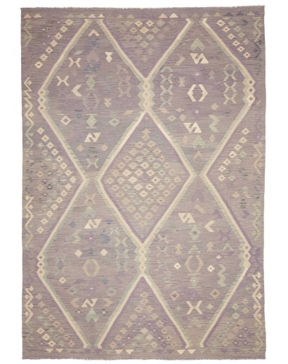 Tappeto Kilim Afghanistan azzurro marrone 241x353