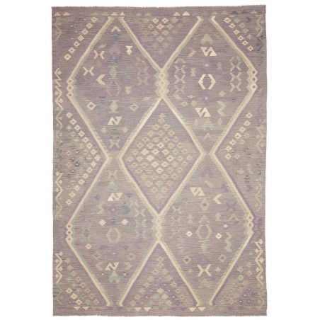 Tappeto Kilim Afghanistan azzurro marrone 241x353
