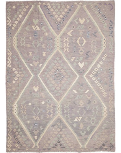 Tappeto Kilim Afghanistan azzurro bianco 249x339