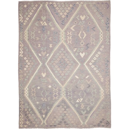 Tappeto Kilim Afghanistan azzurro bianco 249x339