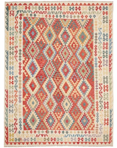 Tappeto Kilim Afghanistan marrone rosso 262x338