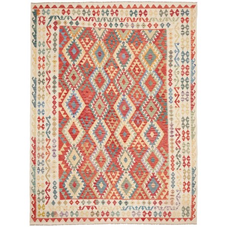 Tappeto Kilim Afghanistan marrone rosso 262x338