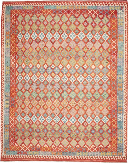Tappeto Kilim Afghanistan marrone rosso 289x372