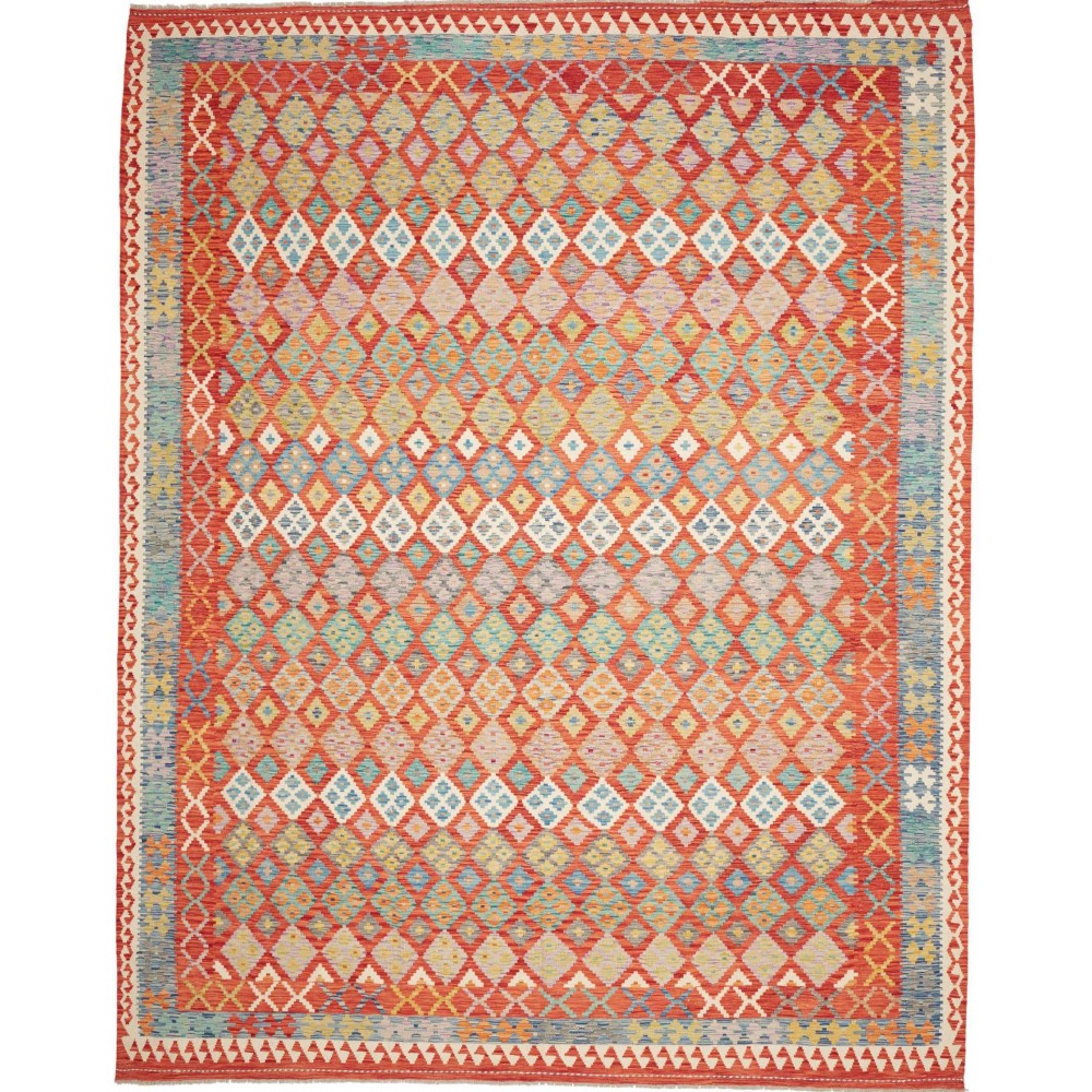Tappeto Kilim Afghanistan marrone rosso 289x372