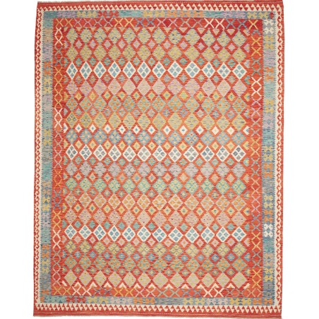Tappeto Kilim Afghanistan marrone rosso 289x372