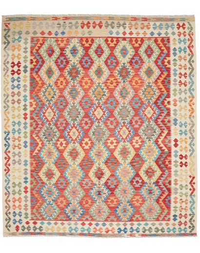 Tappeto Kilim Afghanistan marrone giallo 255x288
