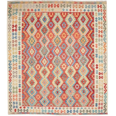 Tappeto Kilim Afghanistan marrone giallo 255x288
