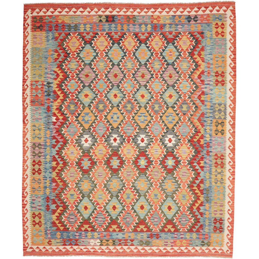 Tappeto Kilim Afghanistan marrone grigio 247x296
