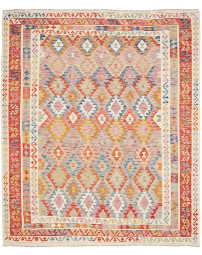 Tappeto Kilim Afghanistan beige arancione 246x291