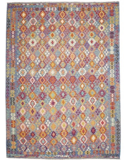 Tappeto Kilim Afghanistan marrone bianco 267x359