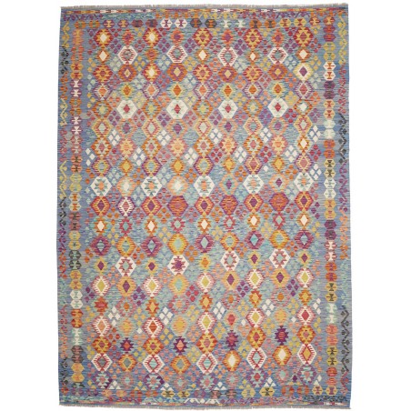 Tappeto Kilim Afghanistan marrone bianco 267x359