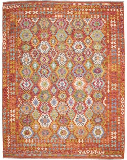 Tappeto Kilim Afghanistan arancione 276x345